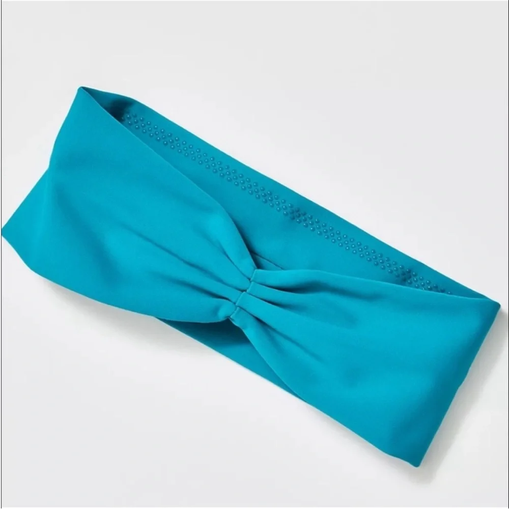 NWT Free People Slam Dunk Silicone Grip Soft Headband Teal